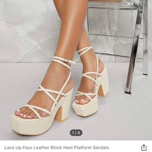Shein Lace up Sandals - US 8